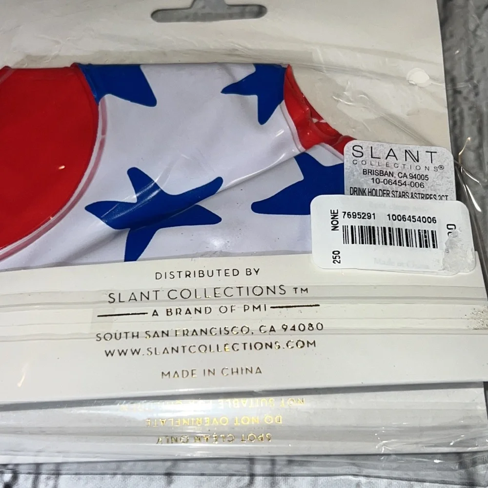 🆕Slant Collections Stars & Stripes Drink Floaties (4)